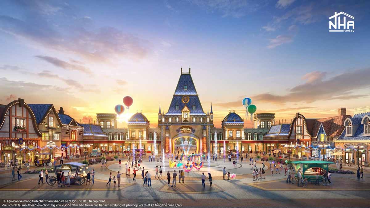 Toàn cảnh quảng trường công viên chủ đề Vinwonder Vũ Yên Hải Phòng