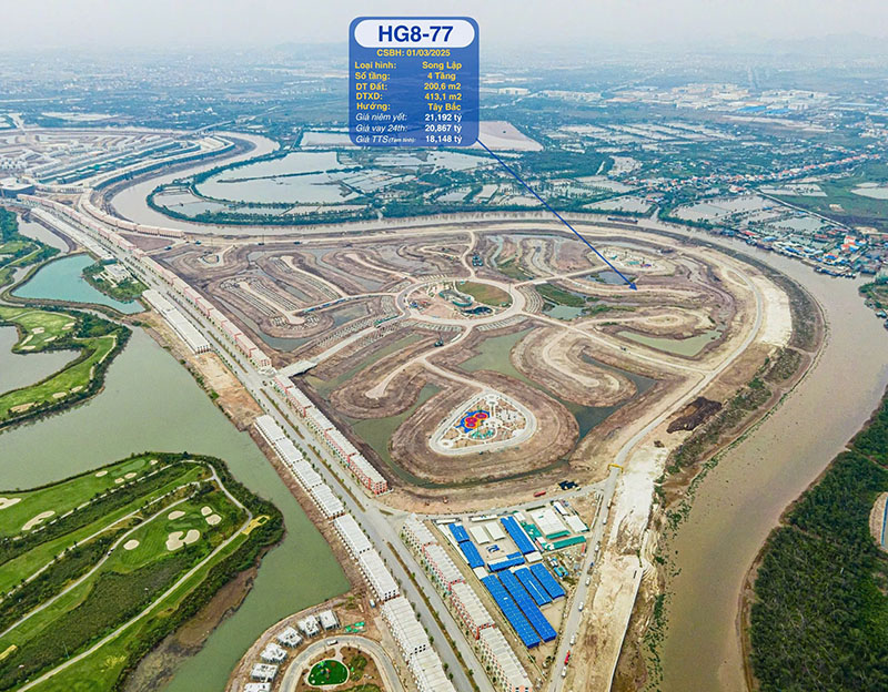 Vị trí căn Biệt thự SL Hoàng Gia HG8-77 Vinhomes Vũ Yên Vị trí căn Biệt thự SL Hoàng Gia HG8-77 Vinhomes Vũ Yên