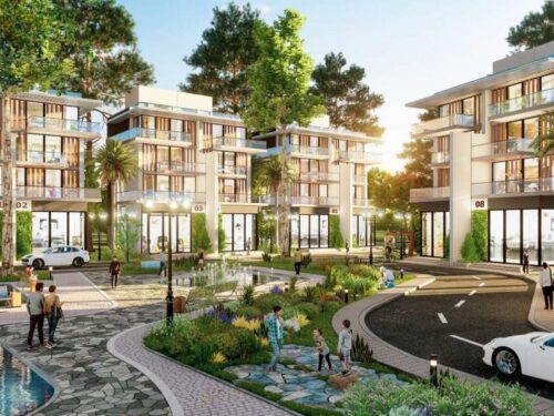Cảnh quan Biệt thự và công viên cây xanh tại Vinhomes Dương Kinh